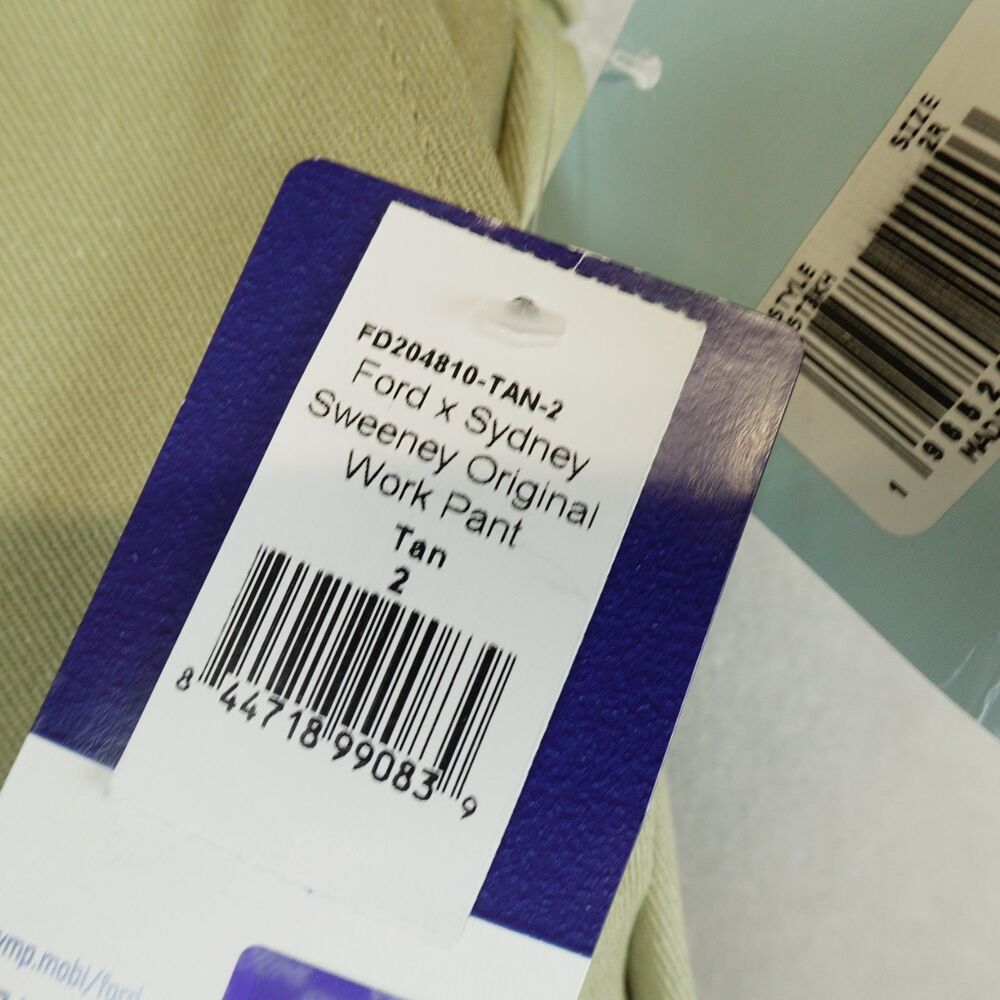 NWT Dickies Ford x Sydney Sweeney Pants Original Work Womens Size 2 Tan - Picture 2 of 10